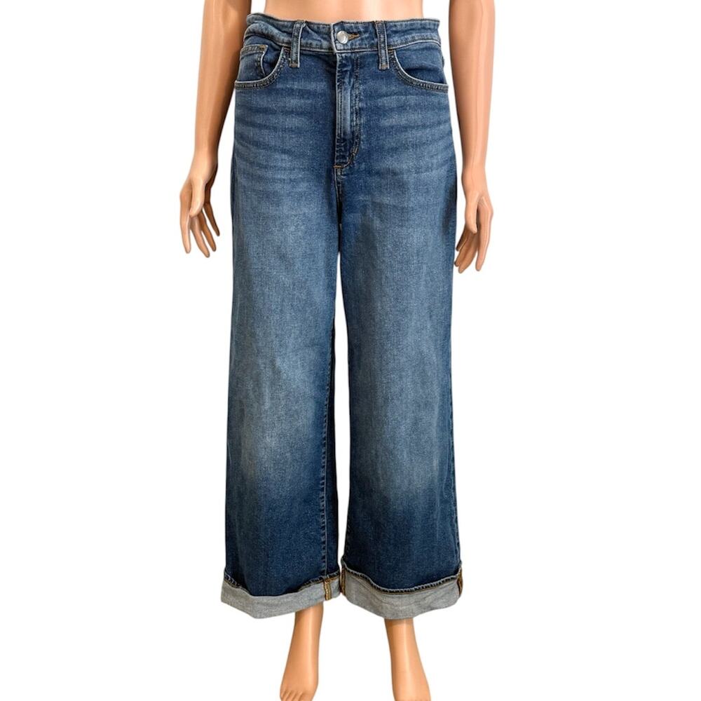 Joe's Jeans 29 Panama wide leg cuffed ankle stretch jeans J2 3522
